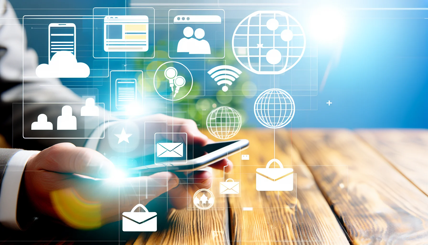 استخدام الهاتف للتواصل الرقمي والتقنية المتقدمة